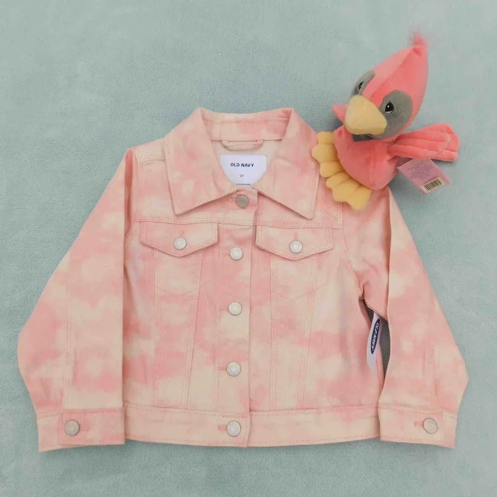 Old Navy NWT 2T Tie-Die Stretch Denim Snap-Front Jacket